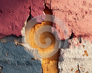 Cracked Wall Texture with Peeling Paint