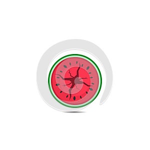 Cracked watermelon icon