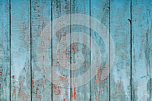 Cracked weathered blue shabby chic painted wooden board texture
