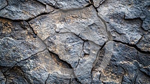 Cracked and weathered natural stone surface forming abstract pattern