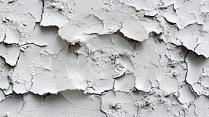 Cracked White Paint Surface Texture Detail