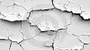 Cracked White Paint Surface Texture Detail