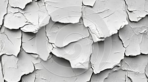 Cracked White Paint Surface Texture Detail