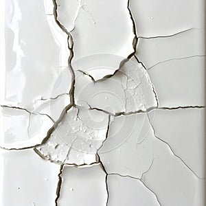 Cracked White Paint Texture Background