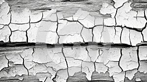 Cracked White Paint Texture on Weathered Surface