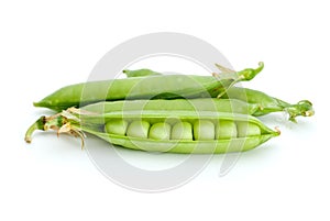 Cracked and whole pea pods