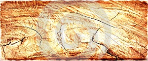 Cracked wood board. Old rustic red wood background, wooden surface with copy space