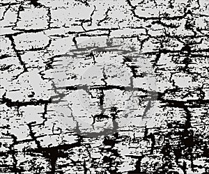 Cracked wood texture.Vector background.