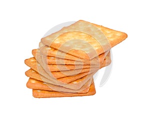 Cracker biscuit isolated on white background