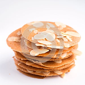 Cracker closeup on white background