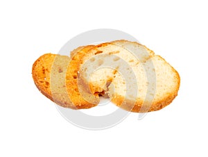 Crackers bruschetta isolated