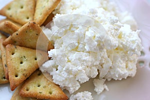 Crackers with Cottage cheese