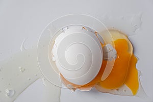 Cracking Egg.Clean background