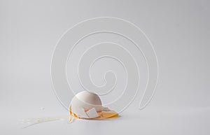 Cracking Egg.Clean background