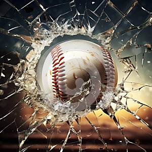 Cracking the Pane: Baseball\'s Forceful Strike photo