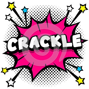 crackle Pop art comic speech bubbles book sound effects