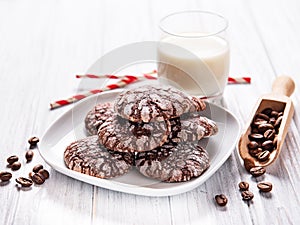 Crackled chocolate cookies