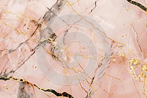 Crackled Light Pink Marble Seamless Pattern