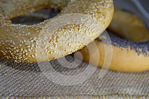 Cracknel with poppy seed and sesame photo
