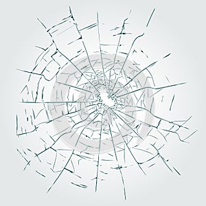 Cracks, broken glass vector