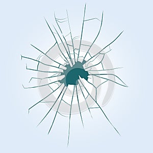 Cracks, broken glass vector