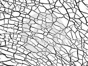 Cracks in dry surface soil texture. shards