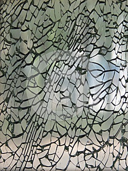 Cracks glass broken