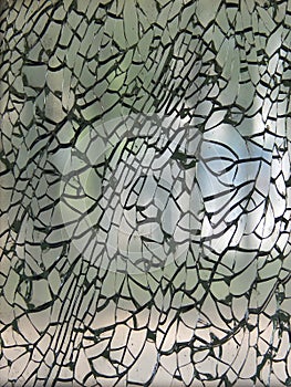 Cracks glass broken