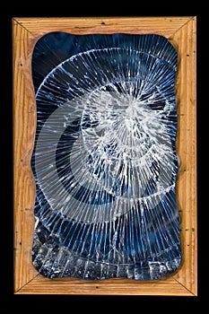 Cracks glass broken