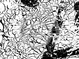 Cracks texture overlay. Vector background