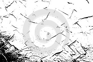 Cracks texture overlay. Vector background