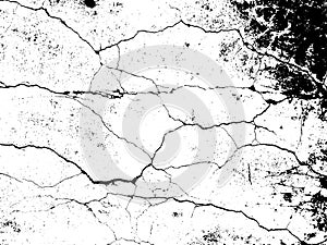 Cracks texture overlay. Vector background