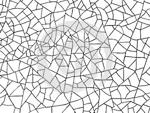 The cracks texture white and black. Vector background