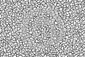 The cracks texture white and black. Vector background