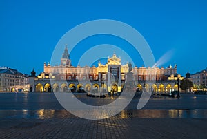 Cracow Krakow, Poland - Main Square with the Cloth Hall