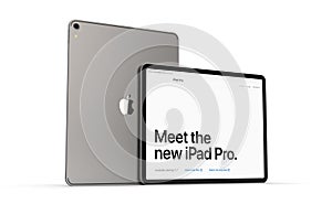 Cracow, Poland - November 31, 2018 : iPad Pro a new version of the tablet from Apple.