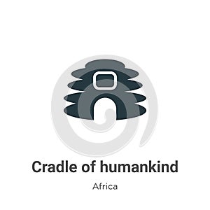 Cradle of humankind vector icon on white background. Flat vector cradle of humankind icon symbol sign from modern africa