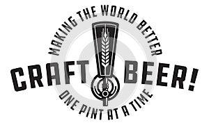 Craft Beer Draft Tap Vector Design