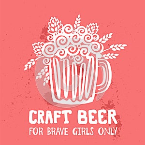 Craft Beer hand drawn illustration