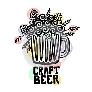 Craft Beer hand drawn illustration