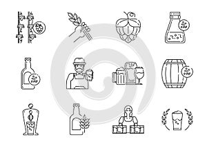 Craft beer line icon