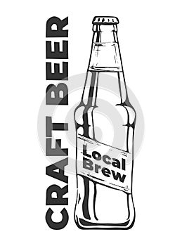 Craft beer local brew vintage label