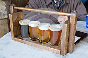 Craft Beer Sampler Four Glasses