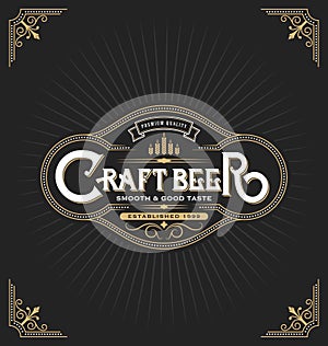 Craft beer sticker label design