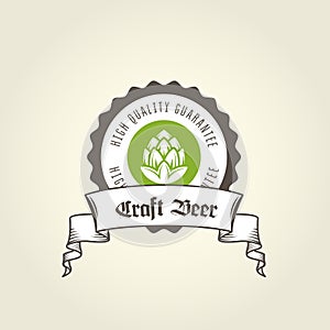 Craft beer vintage emblem - private brewery label