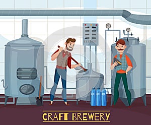 Craft Brewery Cartoon Illustration