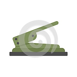 Craft hole puncher icon flat isolated vector