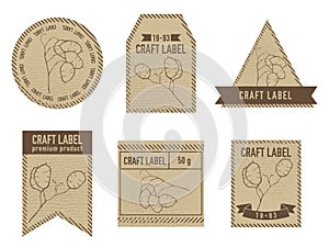 Craft labels with lunaria