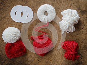 Craft Mini Santa Hats - Egg Warmers for a Christmas: Step-by-Step Guide to crafting a Santa Hat