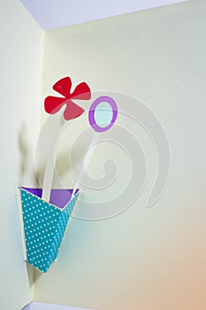 Artistic flowers paper anniversary card craft photo